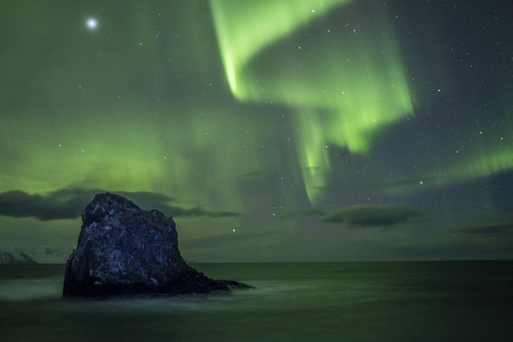northern lights over north Iceland