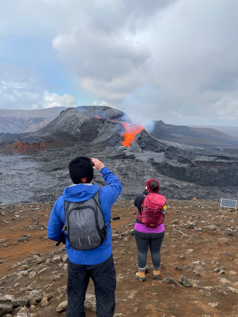 how to visit active volcano iceland